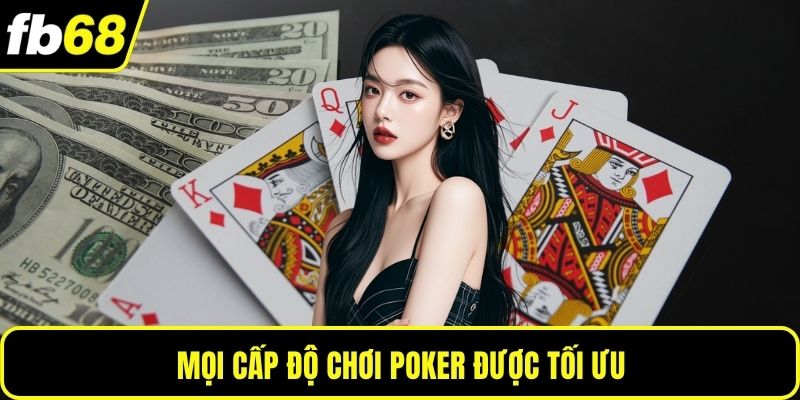 Mọi cấp độ chơi poker được tối ưu