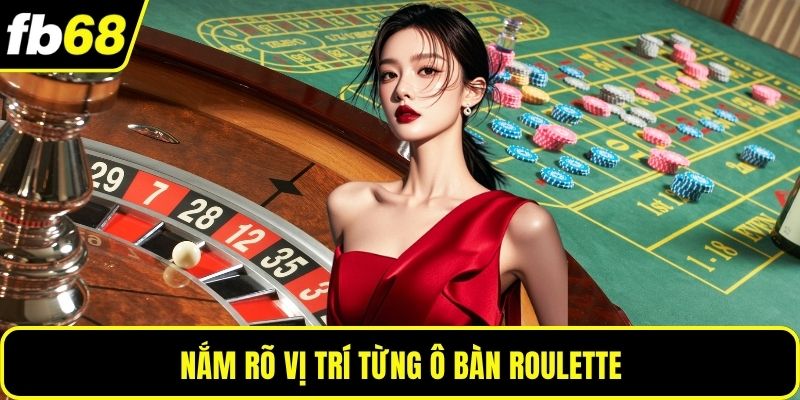 Nắm rõ vị trí từng ô bàn roulette